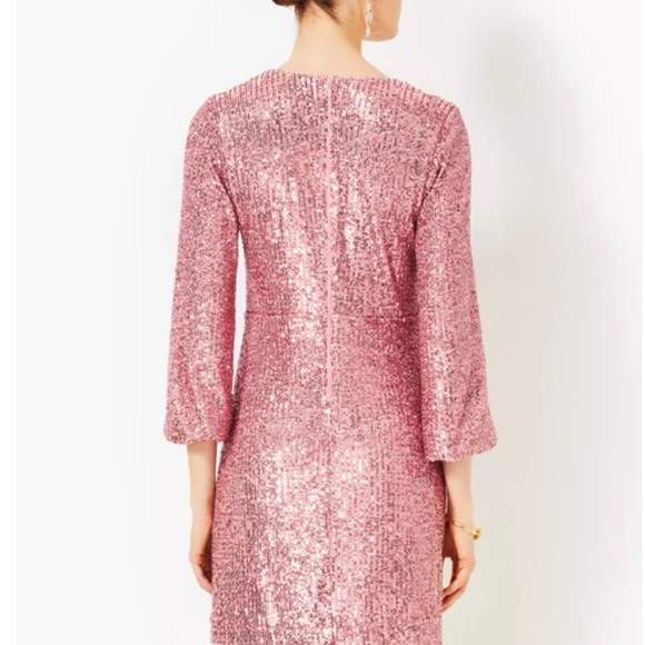 Lilly Pulitzer Estrella Conch shell Pink Sequin  Dress - Picture 6 of 7